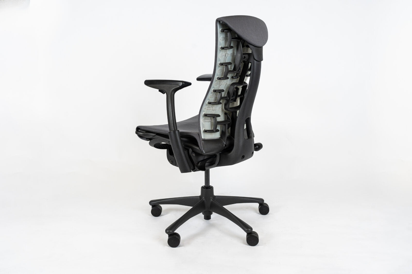 Herman Miller | Model: Embody | Color: Charcoal | Refurbished Office Chair half back 1