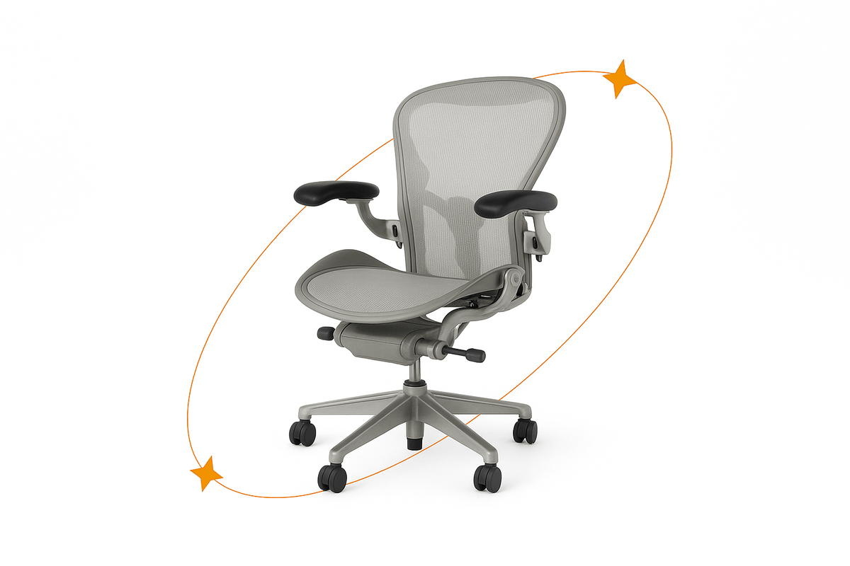 Adjustable ergonomic mesh office chair with lumbar support