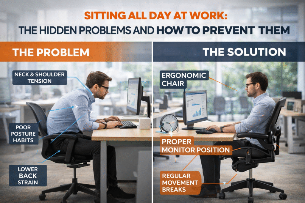 back problems by sitting all day